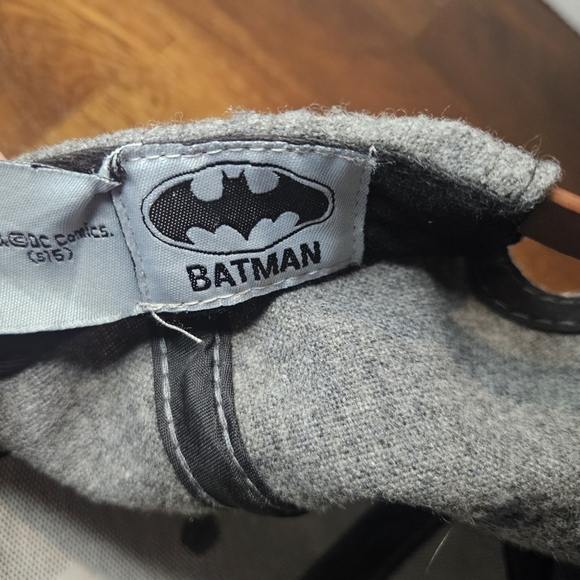 Batman Baseball Cap Wool Blend Adjustable Gray - Picture 2 of 6